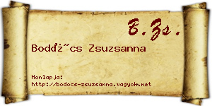 Bodócs Zsuzsanna névjegykártya